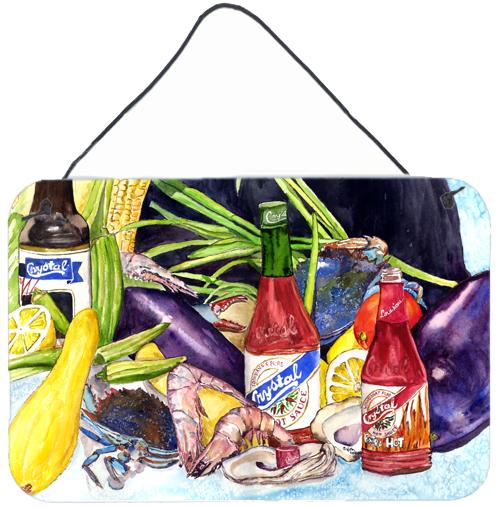 Crystal Hot Sauce with Seafood Wall or Door Hanging Prints 8637DS812