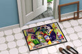 Crystal Hot Sauce with Camellia Beans and Black Skillet Doormat - 24x36 Decorative Floor Mat – Indoor/Outdoor Rug