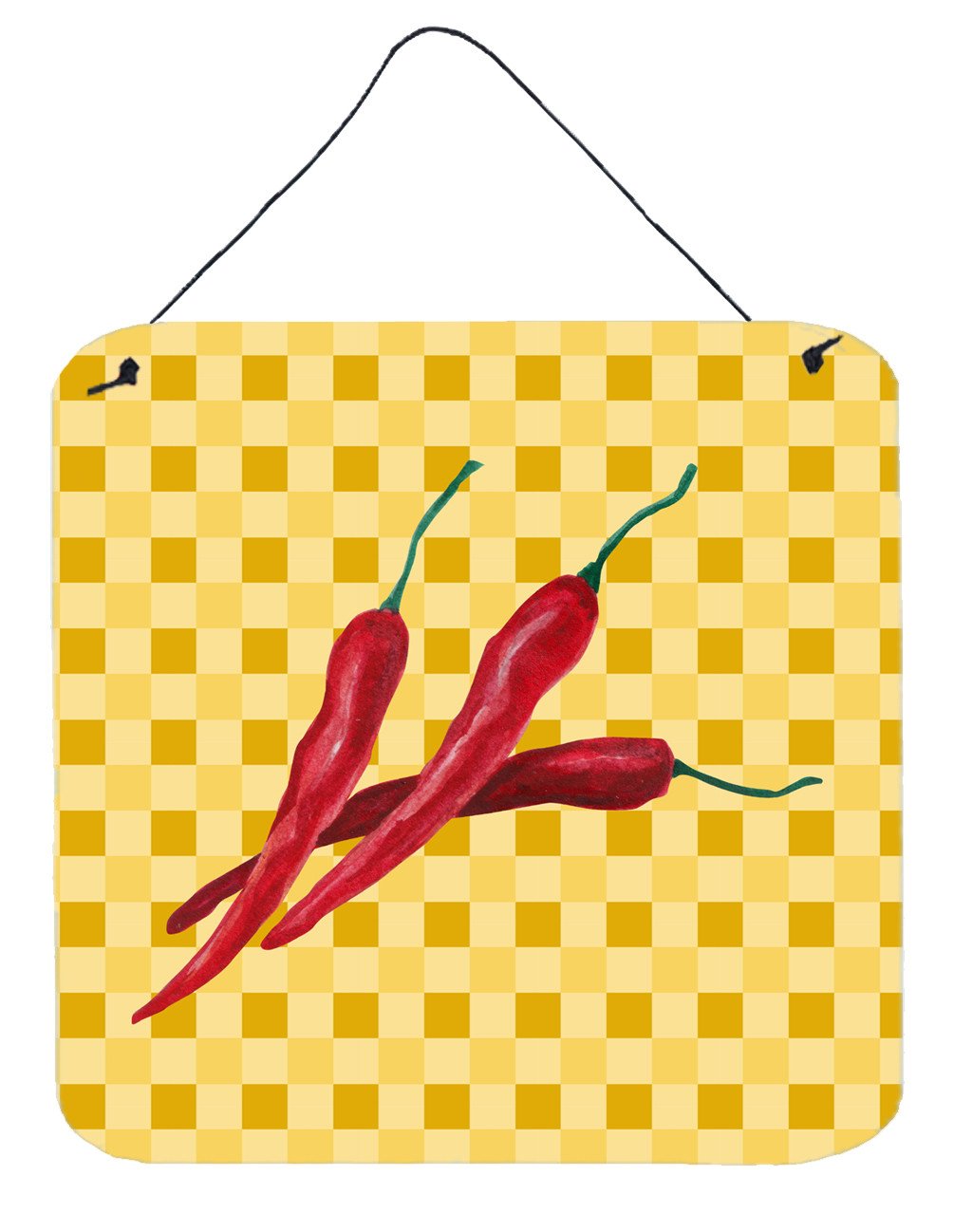 Chili Peppers on Basketweave Wall or Door Hanging Prints BB7195DS66