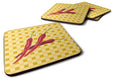 Chili Peppers on Basketweave Foam Coaster  BB7195FC