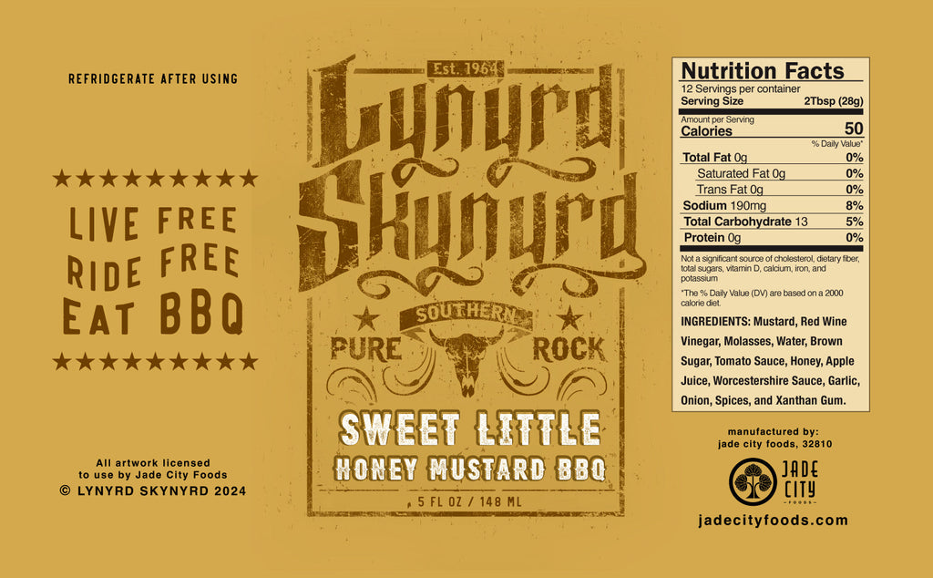 Lynyrd Skynyrd Sweet Little Honey Mustard BBQ Sauce