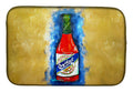 Hot Sauce Crystal Blue Dish Drying Mat – Absorbent, Artistic Kitchen Essentials