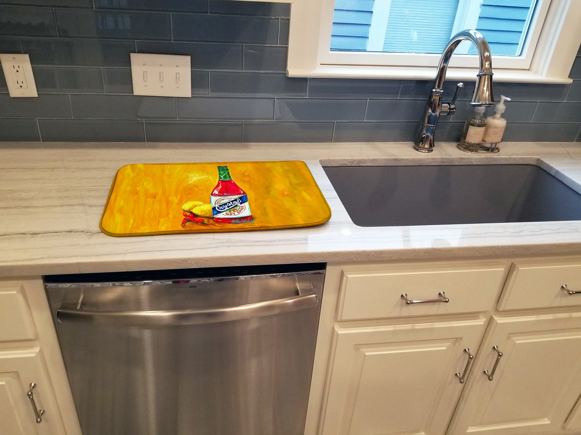 Got Sauce Hot Sauce Dish Drying Mat – Absorbent, Artistic Kitchen Essentials