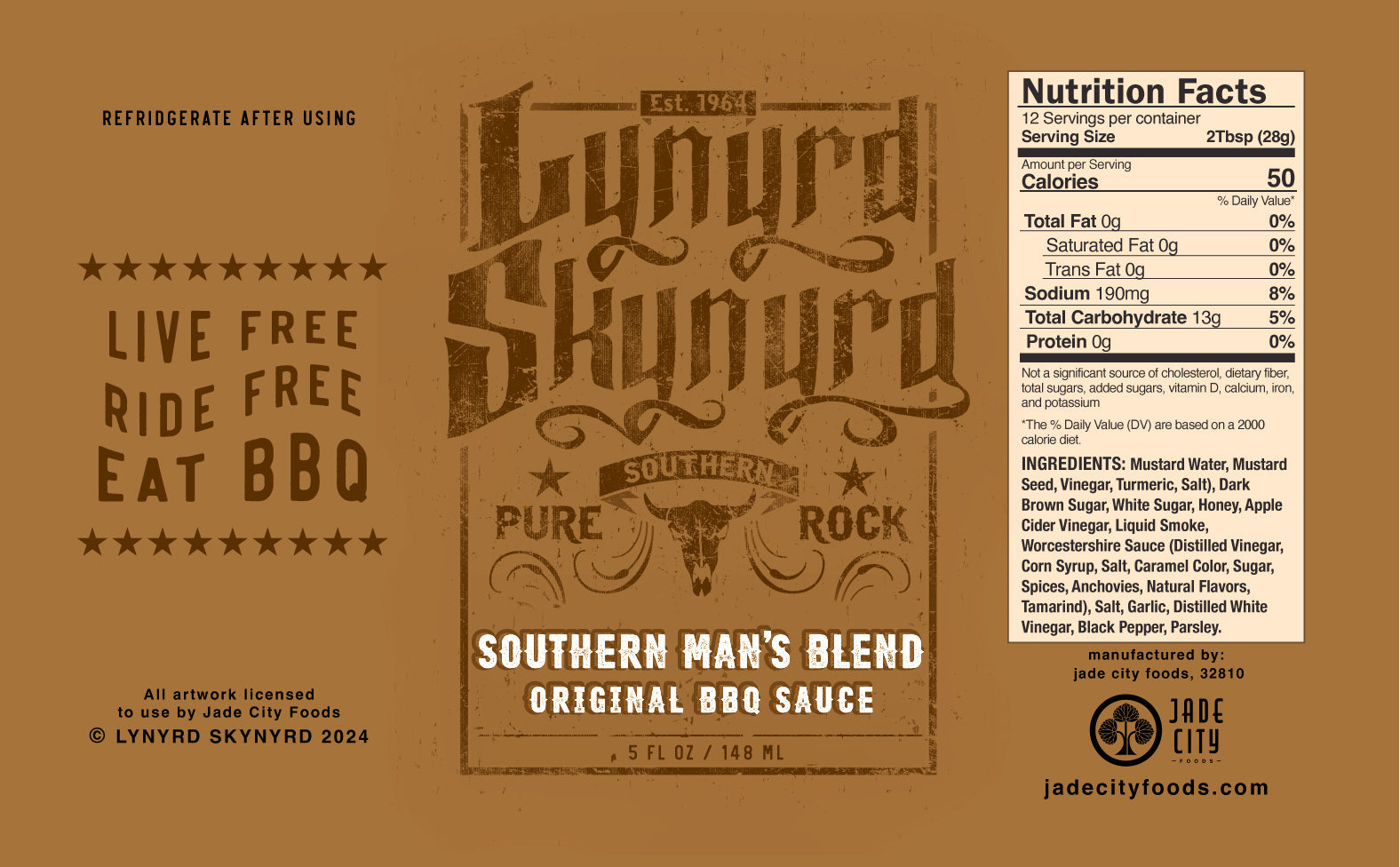 Lynyrd Skynyrd Southern Man's Blend Original BBQ Sauce
