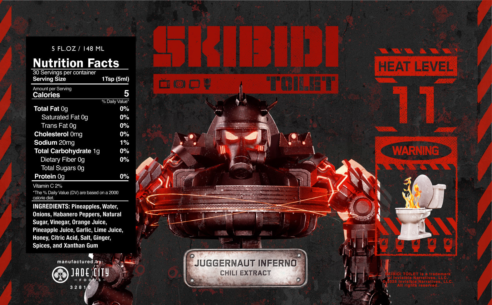 Skibidi Toilet Hot Sauce 5-Pack