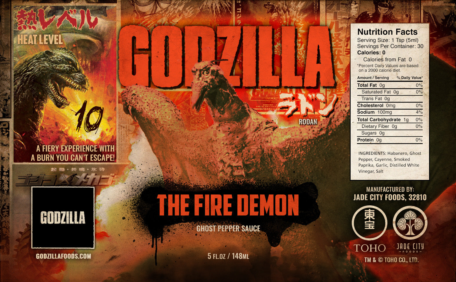 Godzilla Hot Sauce 5-Pack : Series 1
